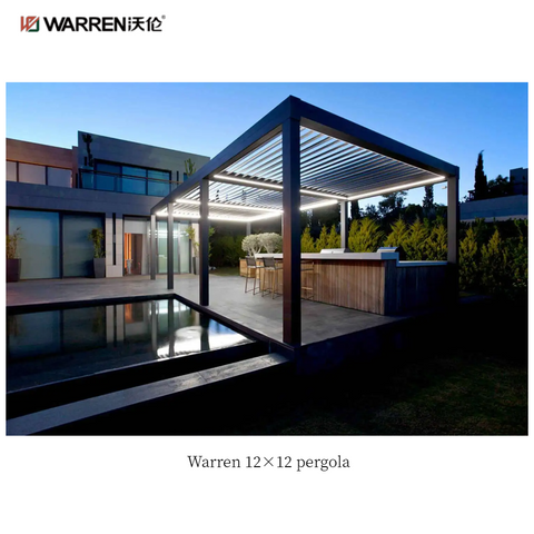 Warren 12 x 12 garden pergola aluminum alloy canopy for gazebo