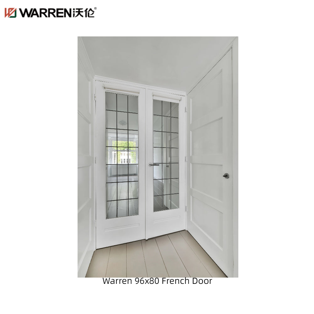 Warren 96x80 White French Doors Interior With Inside Double Doors With Glass