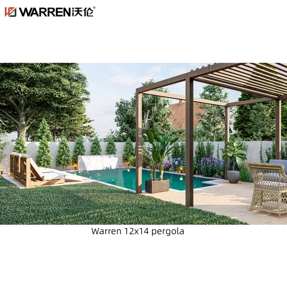 Warren 12x14 Louvered Pergola With Aluminum Canopy Outdoor Patio