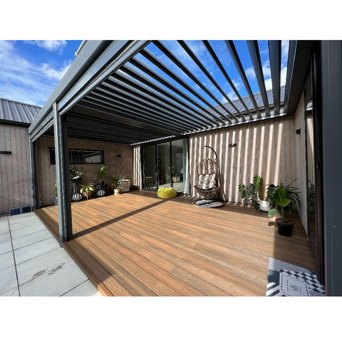 Warren 20x20 garden pergola with outdoor louvered roof aluminum gazebo