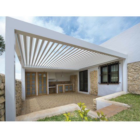 Warren 12x20 metal pergola with waterproof aluminum garden roof
