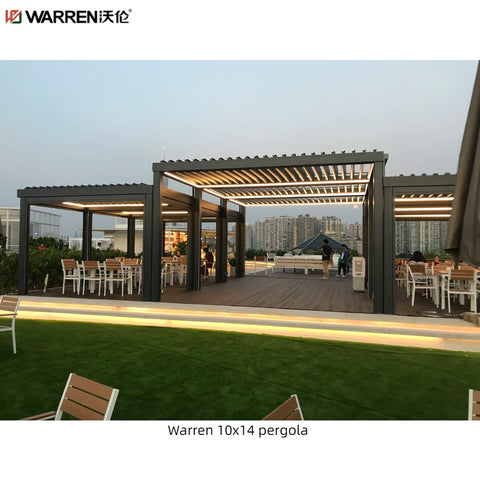 Warren 12x14 Louvered Pergola With Aluminum Canopy Outdoor Patio