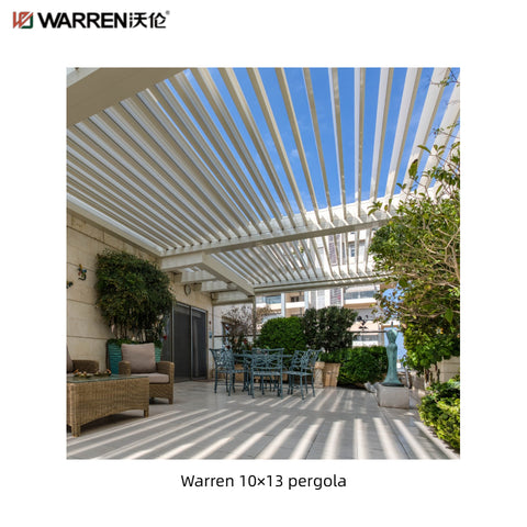 Warren 10x13 garden pergola with aluminum alloy white gazebo