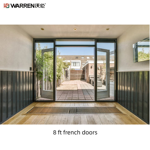 Warren 8 foot Wide French Doors With White Double French Doors Interior