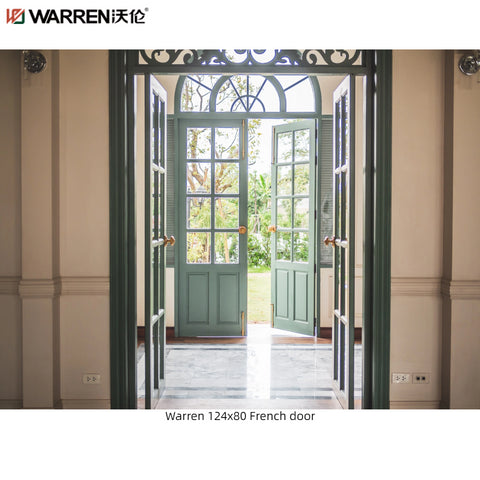 Warren 124x80 Modern Interior French Doors With Double Glass French Doors