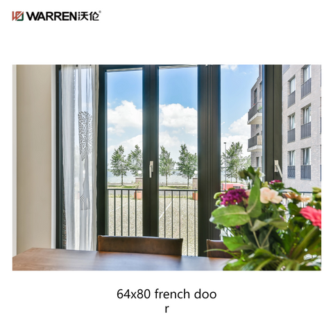 Warren 64x80 Aluminium Internal French Doors With White Double Doors Interior