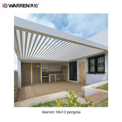 Warren 10x13 garden pergola with aluminum alloy white gazebo