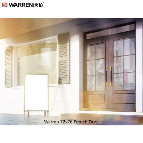 Warren 72x76 Wide French Doors Interior With Frosted French Pantry Doors