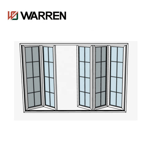 Warren premium vertical bifold doors aluminum folding doors double glass door