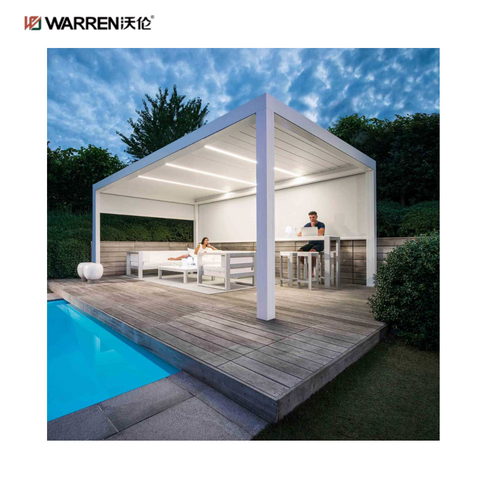 Warren 8x8 aluminum pergola with outdoor louvered roof canopy
