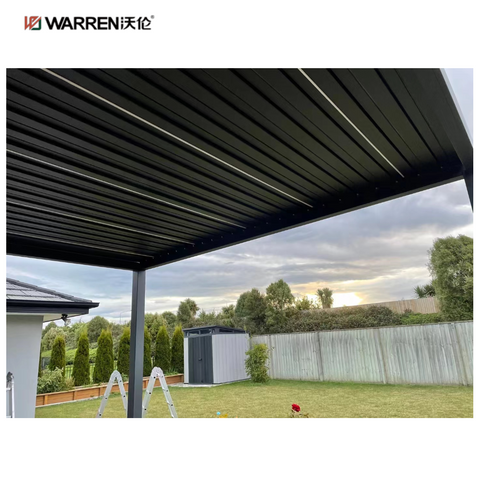 Warren 8x8 aluminum pergola with outdoor louvered roof canopy