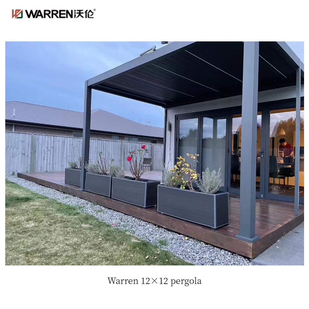 Warren 12 x 12 garden pergola aluminum alloy canopy for gazebo