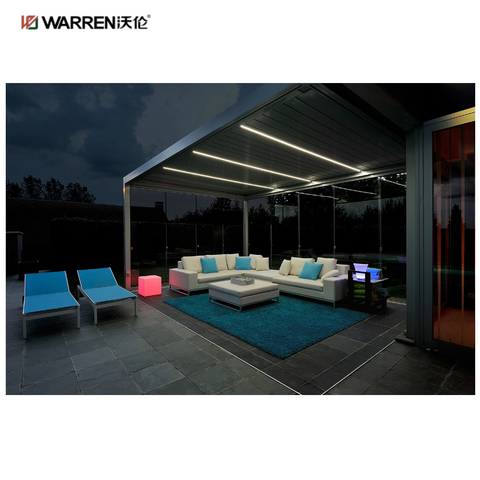 Warren 8 x 10 Waterproof Pergola with Aluminum Alloy Louvered Roof