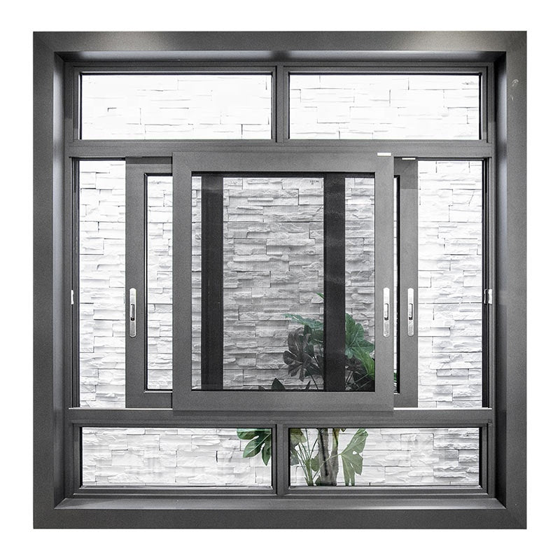 6060 Window Warren 76 sliding window aluminium thermal break 6060-T66 fan shades f ...