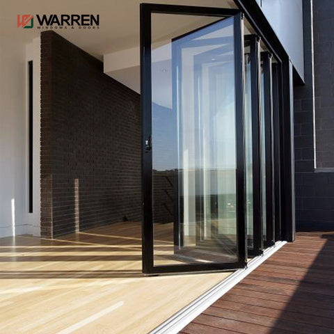 Warren 78x95 inch folding door double glass folding door factory sale