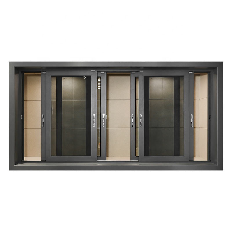 6060 Window Warren 76 sliding window aluminium thermal break 6060-T66 fan shades f ...